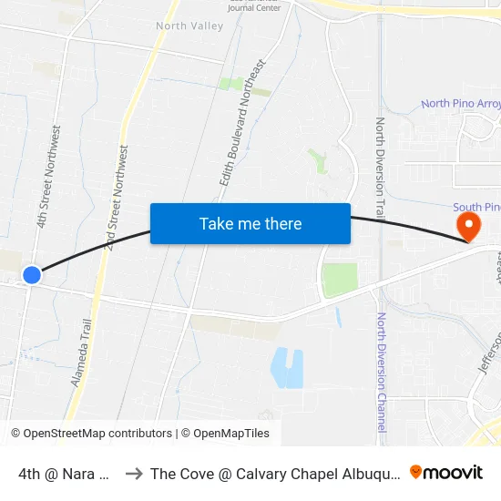 4th @ Nara Visa to The Cove @ Calvary Chapel Albuquerque map