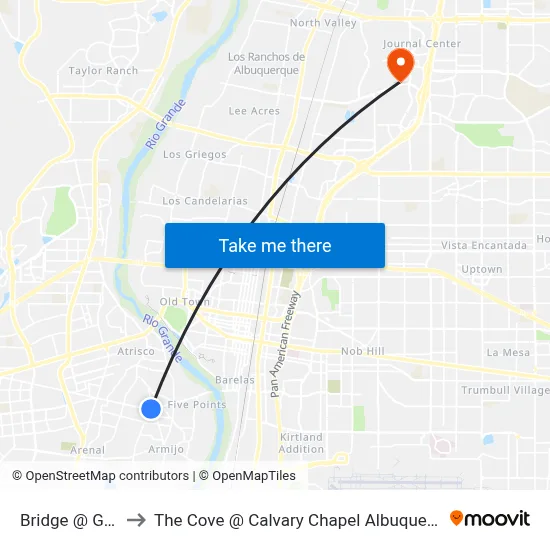 Bridge @ Goff to The Cove @ Calvary Chapel Albuquerque map