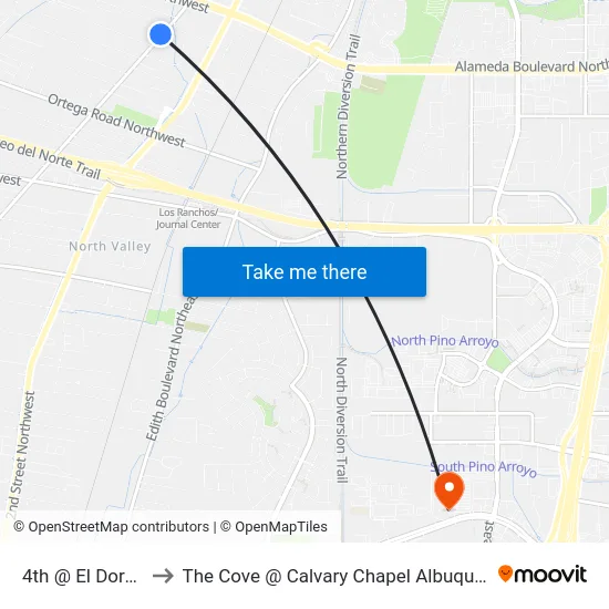 4th @ El Dorado to The Cove @ Calvary Chapel Albuquerque map