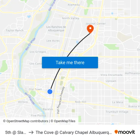 5th @ Slate to The Cove @ Calvary Chapel Albuquerque map