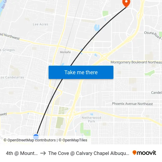 4th @ Mountain to The Cove @ Calvary Chapel Albuquerque map