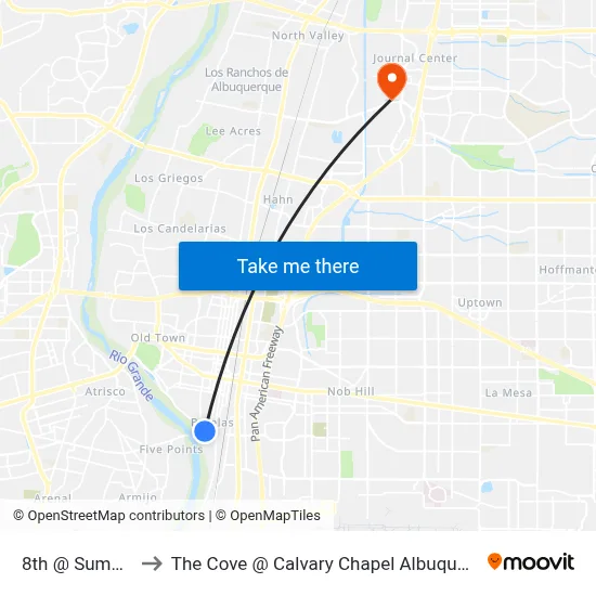 8th @ Sumpier to The Cove @ Calvary Chapel Albuquerque map