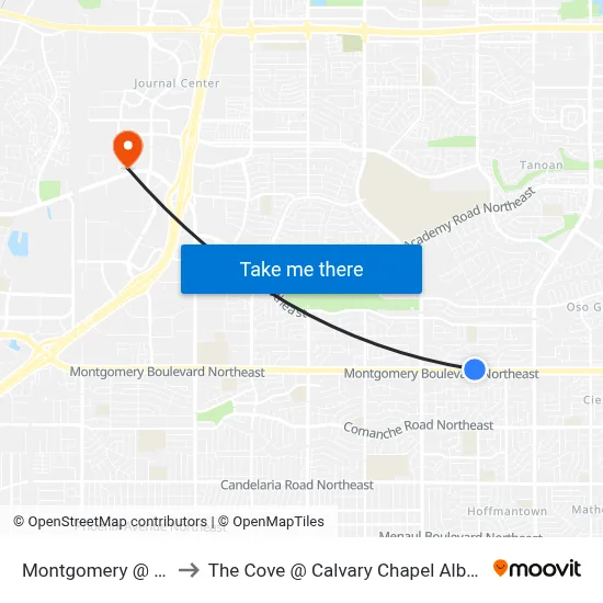 Montgomery @ Moon to The Cove @ Calvary Chapel Albuquerque map