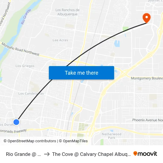 Rio Grande @ Rice to The Cove @ Calvary Chapel Albuquerque map