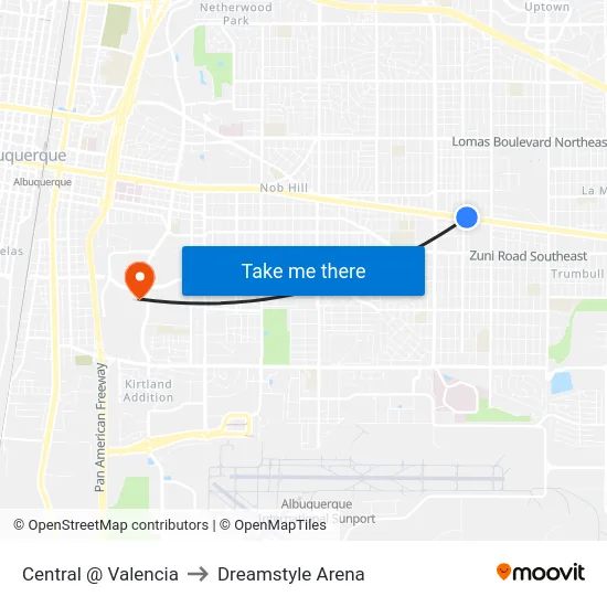 Central @ Valencia to Dreamstyle Arena map