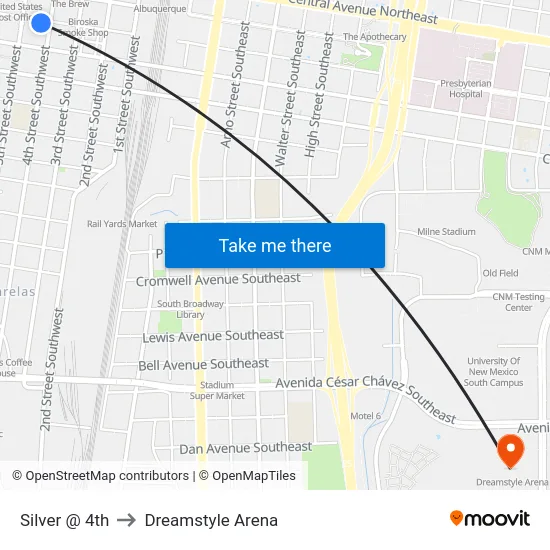 Silver @ 4th to Dreamstyle Arena map