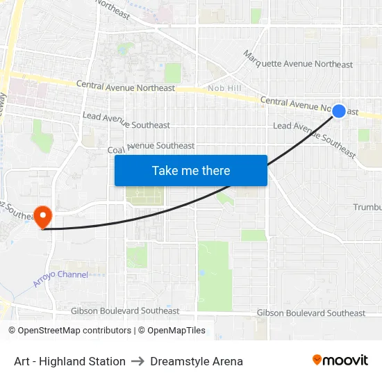 Art - Highland Station to Dreamstyle Arena map