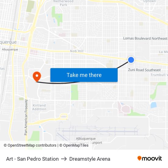 Art - San Pedro Station to Dreamstyle Arena map