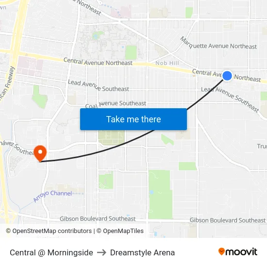 Central @ Morningside to Dreamstyle Arena map