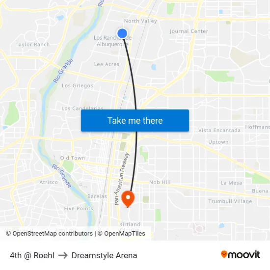 4th @ Roehl to Dreamstyle Arena map