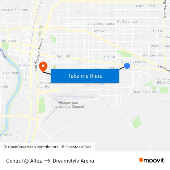 Central @ Altez to Dreamstyle Arena map