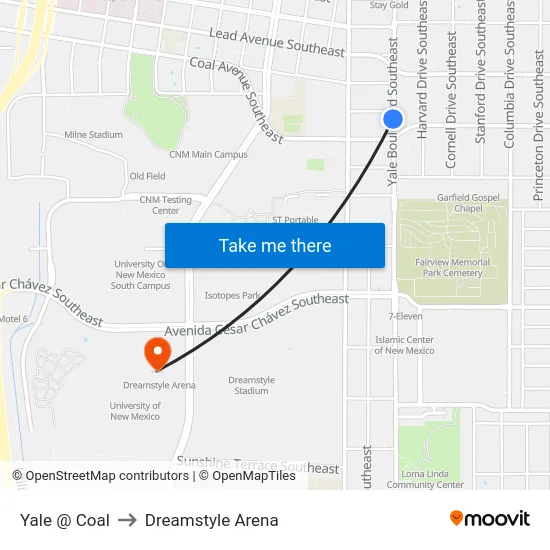 Yale @ Coal to Dreamstyle Arena map