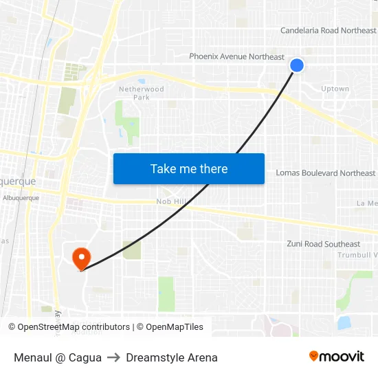 Menaul @ Cagua to Dreamstyle Arena map