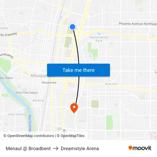 Menaul @ Broadbent to Dreamstyle Arena map