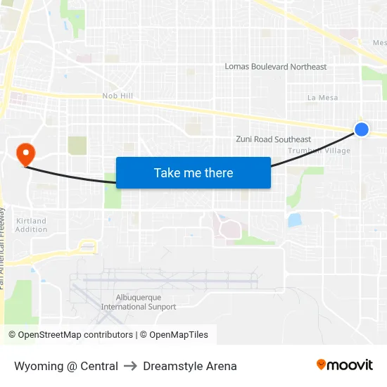 Wyoming @ Central to Dreamstyle Arena map