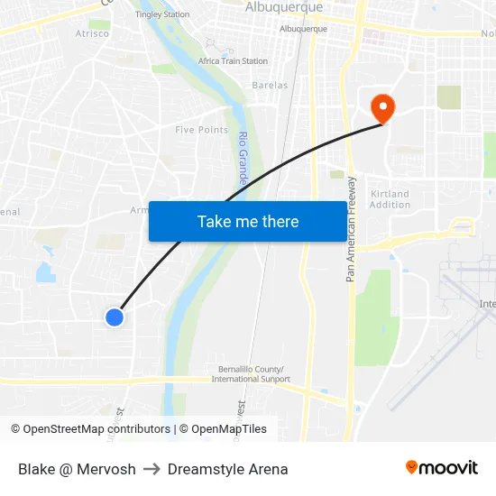 Blake @ Mervosh to Dreamstyle Arena map
