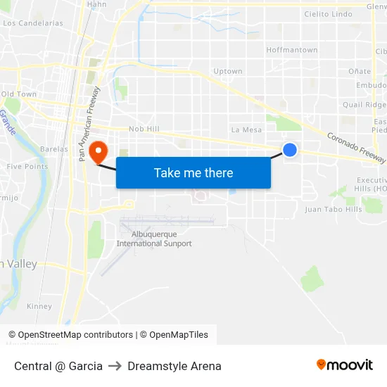 Central @ Garcia to Dreamstyle Arena map
