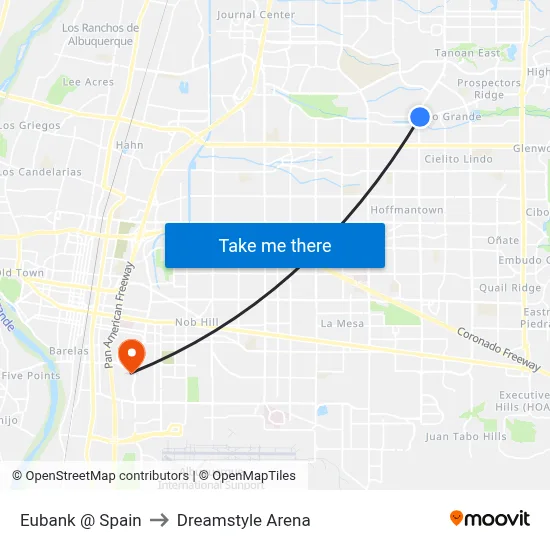 Eubank @ Spain to Dreamstyle Arena map