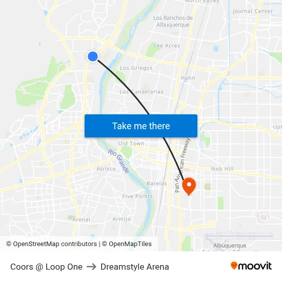 Coors @ Loop One to Dreamstyle Arena map