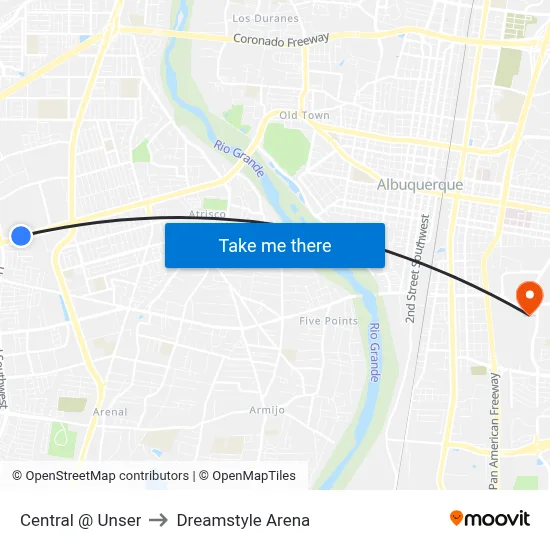 Central @ Unser to Dreamstyle Arena map