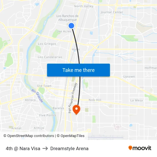 4th @ Nara Visa to Dreamstyle Arena map