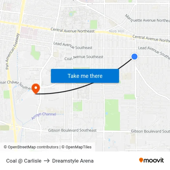 Coal @ Carlisle to Dreamstyle Arena map