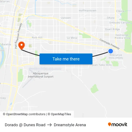 Dorado @ Dunes Road to Dreamstyle Arena map
