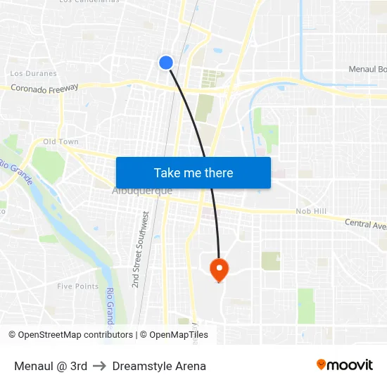 Menaul @ 3rd to Dreamstyle Arena map