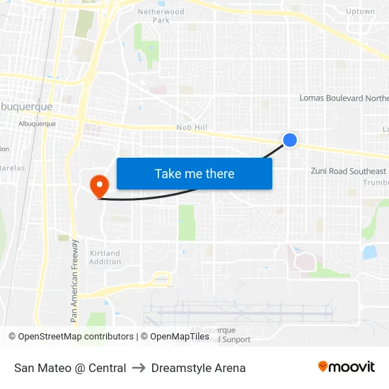 San Mateo @ Central to Dreamstyle Arena map