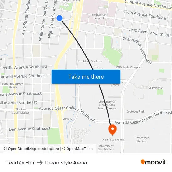 Lead @ Elm to Dreamstyle Arena map