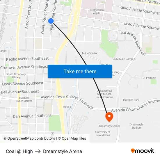 Coal @ High to Dreamstyle Arena map