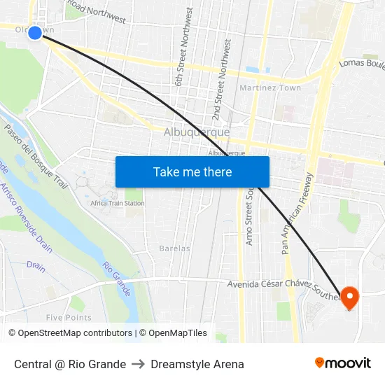 Central @ Rio Grande to Dreamstyle Arena map