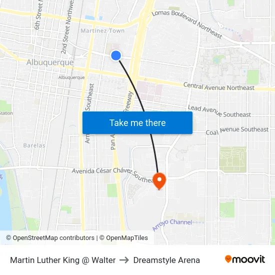 Martin Luther King @ Walter to Dreamstyle Arena map