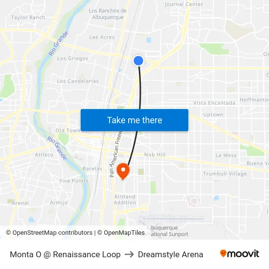 Monta O @ Renaissance Loop to Dreamstyle Arena map