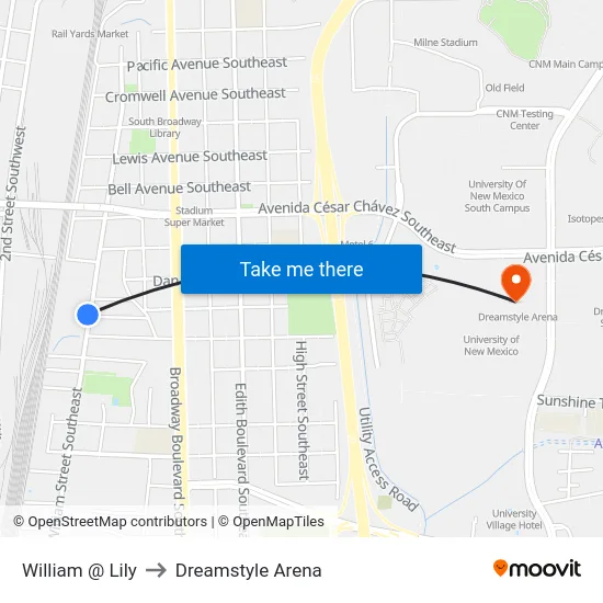 William @ Lily to Dreamstyle Arena map