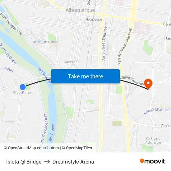 Isleta @ Bridge to Dreamstyle Arena map