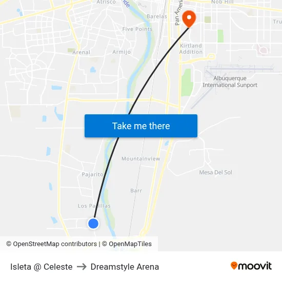 Isleta @ Celeste to Dreamstyle Arena map