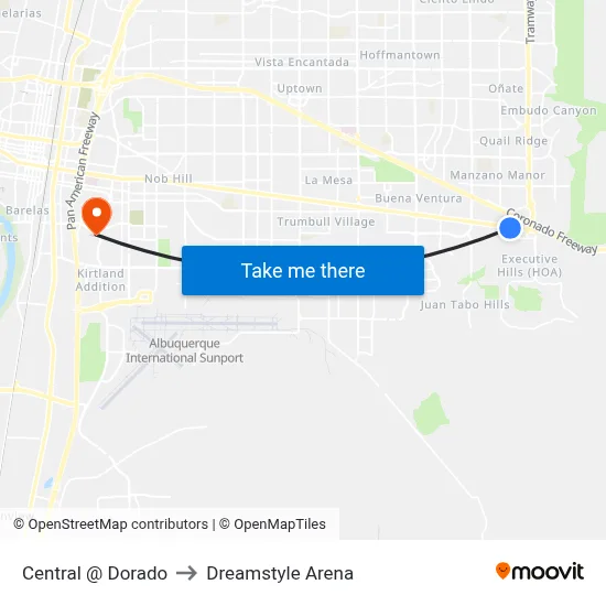Central @ Dorado to Dreamstyle Arena map
