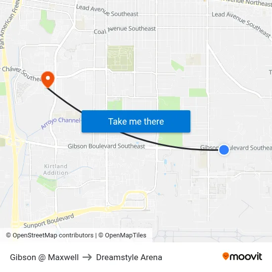 Gibson @ Maxwell to Dreamstyle Arena map