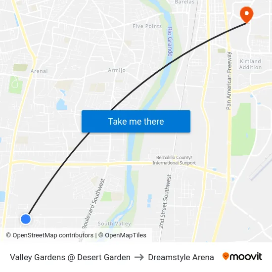 Valley Gardens @ Desert Garden to Dreamstyle Arena map