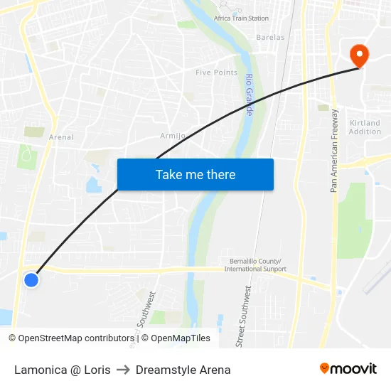 Lamonica @ Loris to Dreamstyle Arena map