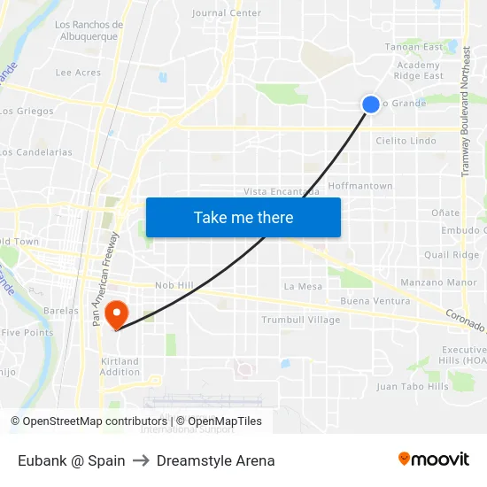 Eubank @ Spain to Dreamstyle Arena map