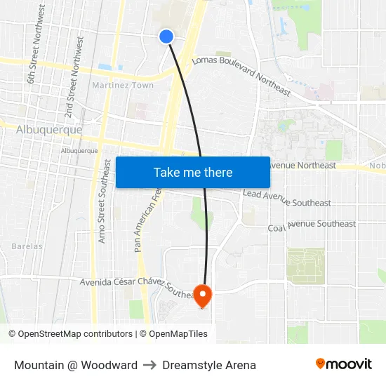 Mountain @ Woodward to Dreamstyle Arena map