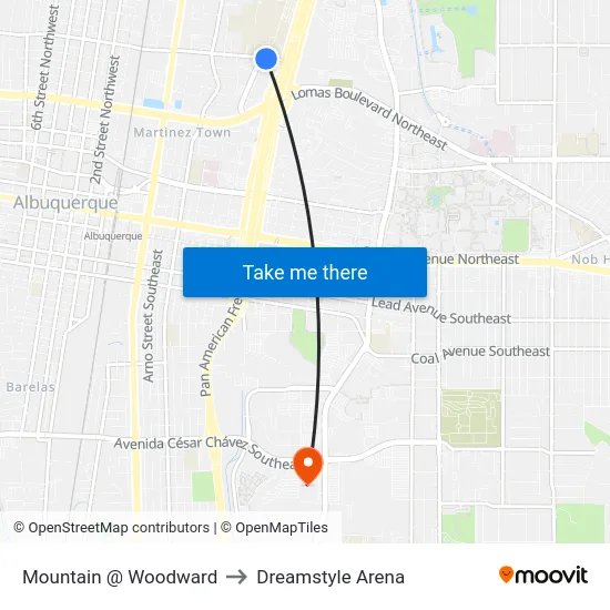 Mountain @ Woodward to Dreamstyle Arena map