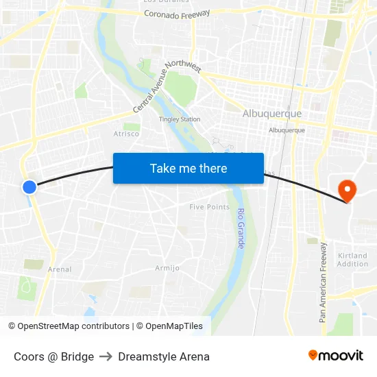 Coors @ Bridge to Dreamstyle Arena map