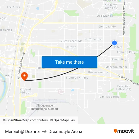 Menaul @ Deanna to Dreamstyle Arena map