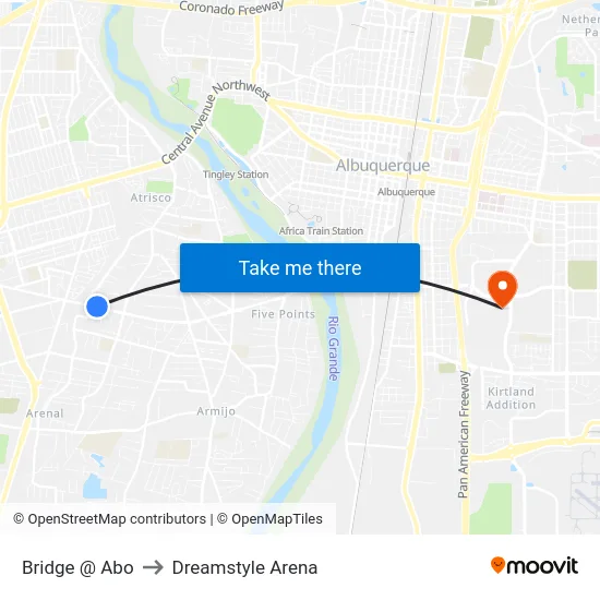 Bridge @ Abo to Dreamstyle Arena map
