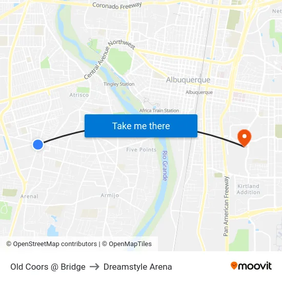 Old Coors @ Bridge to Dreamstyle Arena map