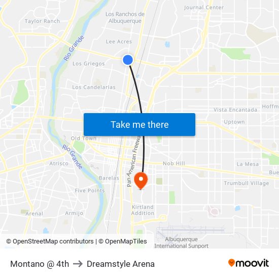 Montano @ 4th to Dreamstyle Arena map