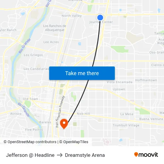 Jefferson @ Headline to Dreamstyle Arena map